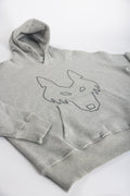 Oversized Jogging Set Hoodie For Women logo In Back color light grey - White Wolves