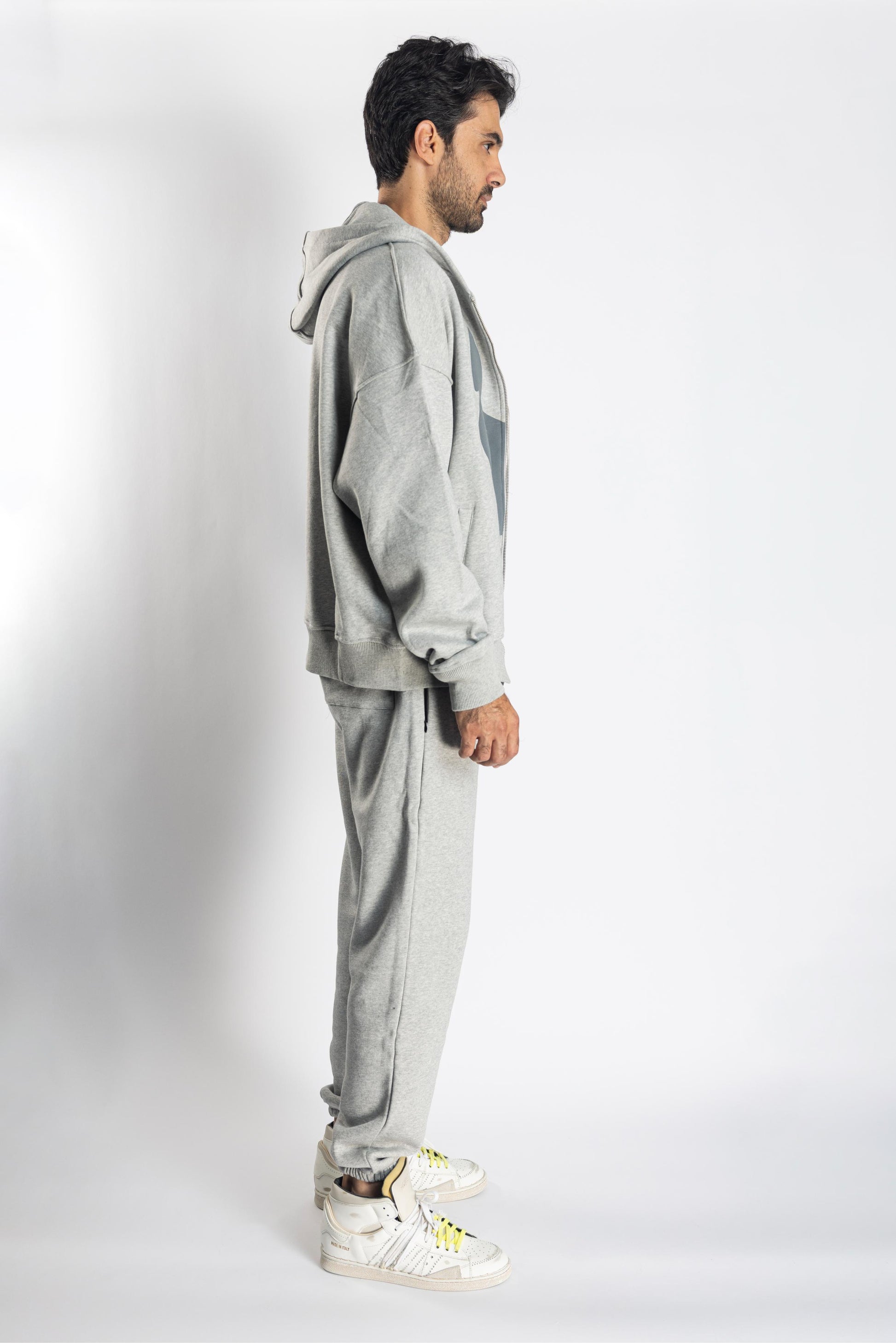 Oversized Jogging Set Vest & Pants  For Men - White Wolves
