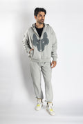 Oversized Jogging Set Vest & Pants  For Men - White Wolves