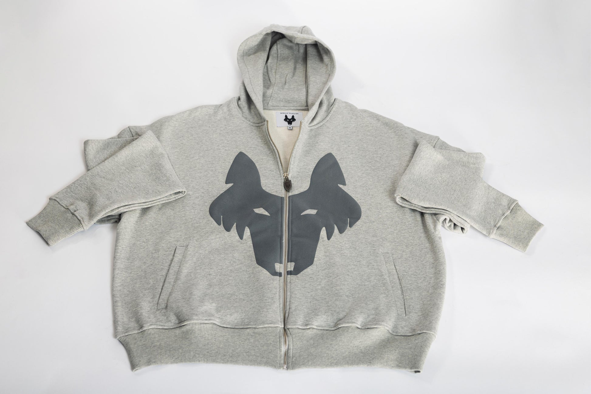 Oversized Jogging Set Vest & Pants  For Men - White Wolves