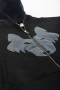 Oversized Jogging Set  For Men Jacket + Pants color black - White Wolves