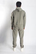Oversized Jogging Set Hoodie For Men logo In Back color kaki - White Wolves