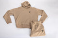 Oversized Jogging Set Hoodie For Men logo In Back color Beige - White Wolves